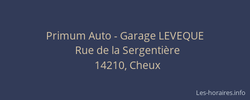 Primum Auto - Garage LEVEQUE
