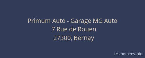 Primum Auto - Garage MG Auto
