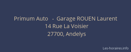 Primum Auto   -  Garage ROUEN Laurent