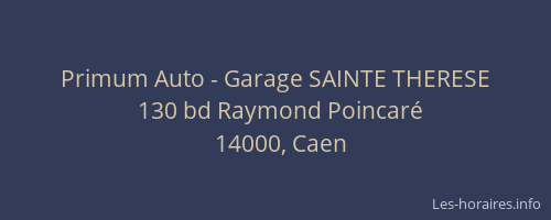 Primum Auto - Garage SAINTE THERESE