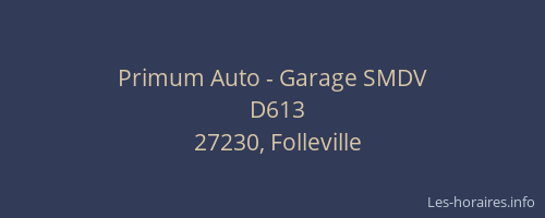 Primum Auto - Garage SMDV