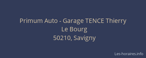 Primum Auto - Garage TENCE Thierry
