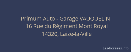 Primum Auto - Garage VAUQUELIN