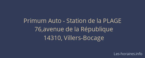 Primum Auto - Station de la PLAGE