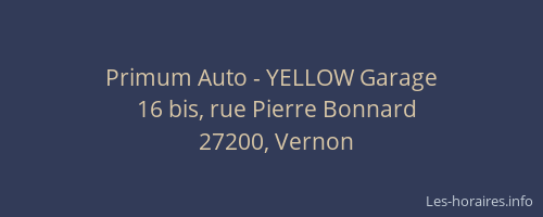 Primum Auto - YELLOW Garage