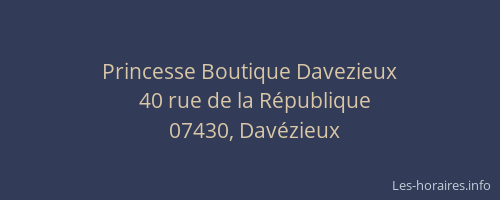 Princesse Boutique Davezieux
