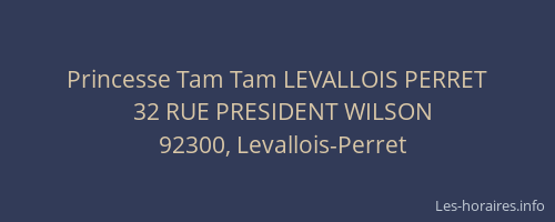Princesse Tam Tam LEVALLOIS PERRET