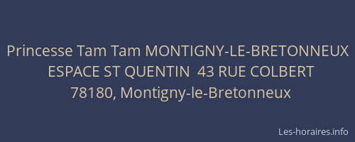 Princesse Tam Tam MONTIGNY-LE-BRETONNEUX