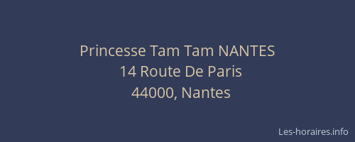 Princesse Tam Tam NANTES