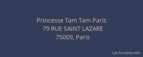 Princesse Tam Tam Paris