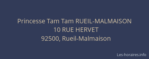 Princesse Tam Tam RUEIL-MALMAISON