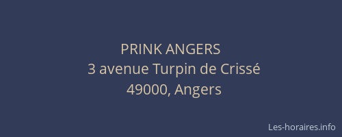 PRINK ANGERS