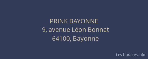 PRINK BAYONNE