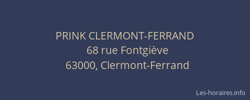 PRINK CLERMONT-FERRAND