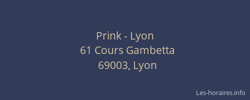 Prink - Lyon