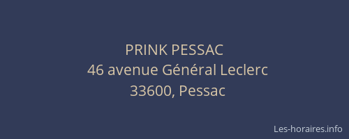 PRINK PESSAC