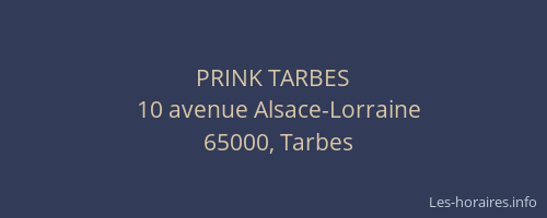PRINK TARBES