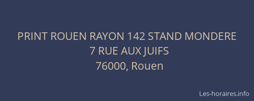 PRINT ROUEN RAYON 142 STAND MONDERE