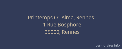 Printemps CC Alma, Rennes