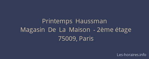 Printemps  Haussman