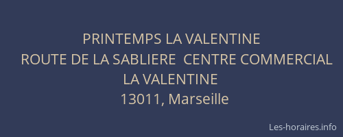 PRINTEMPS LA VALENTINE