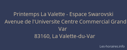 Printemps La Valette - Espace Swarovski