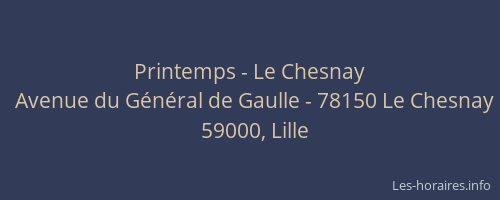 Printemps - Le Chesnay