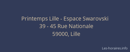 Printemps Lille - Espace Swarovski