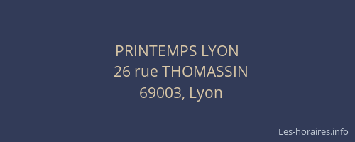 PRINTEMPS LYON