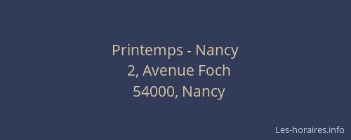 Printemps - Nancy