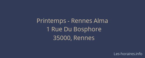 Printemps - Rennes Alma