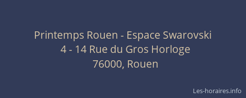 Printemps Rouen - Espace Swarovski