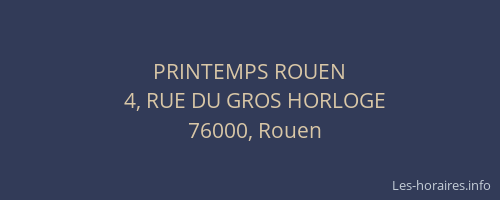 PRINTEMPS ROUEN