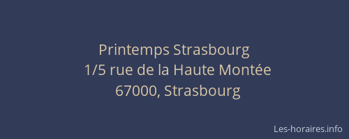 Printemps Strasbourg