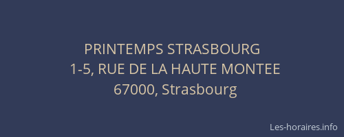 PRINTEMPS STRASBOURG