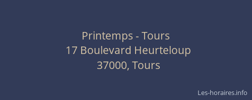Printemps - Tours
