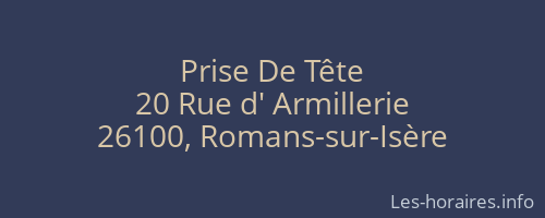 Prise De T&ecirc;te