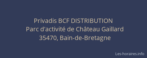Privadis BCF DISTRIBUTION