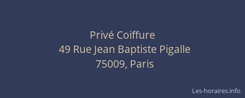 Privé Coiffure