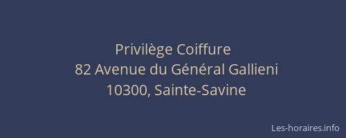 Privilège Coiffure
