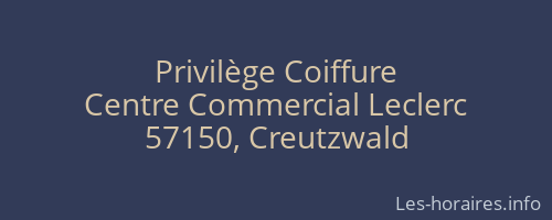 Privilège Coiffure