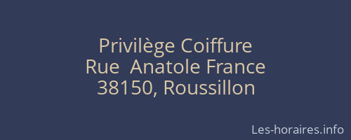 Privilège Coiffure