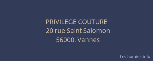 PRIVILEGE COUTURE