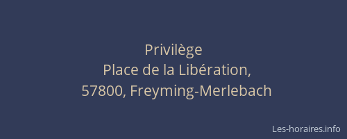 Privil&egrave;ge