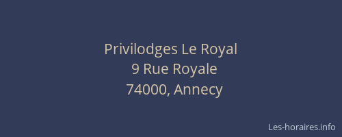 Privilodges Le Royal