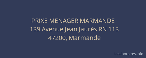 PRIXE MENAGER MARMANDE