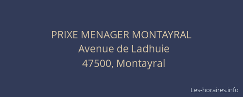 PRIXE MENAGER MONTAYRAL