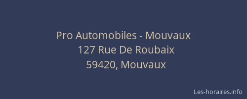 Pro Automobiles - Mouvaux