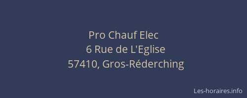 Pro Chauf Elec