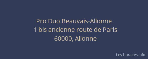 Pro Duo Beauvais-Allonne